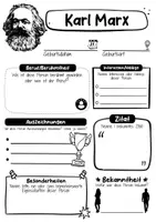 Vorschau - Arbeitsblätter - Karl Marx Steckbrief - Berühmte Persönlichkeiten - Seite 1