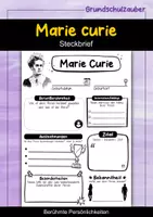 Vorschau - Arbeitsblätter - Marie Curie Steckbrief - Berühmte Persönlichkeiten - Deckblatt