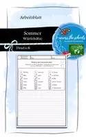 Vorschau - Arbeitsblätter - Sommerliches AB: Würfelsätze - Deckblatt