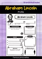 Vorschau - Arbeitsblätter - Abraham Lincoln Profile - Famous people (English) - Deckblatt