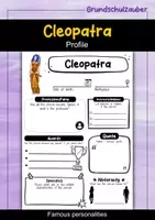 Vorschau - Arbeitsblätter - Cleopatra Profile - Famous people (English) - Deckblatt