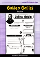 Vorschau - Arbeitsblätter - Galileo Galilei Profile - Famous people (English) - Deckblatt