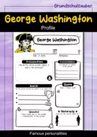 Vorschau - Arbeitsblätter - George Washington Profile - Famous people (English) - Deckblatt