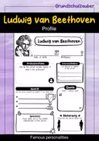 Vorschau - Arbeitsblätter - Ludwig van Beethoven Profile - Famous people (English) - Deckblatt