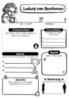 Vorschau - Arbeitsblätter - Ludwig van Beethoven Profile - Famous people (English) - Seite 1
