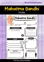 Vorschau - Arbeitsblätter - Mahatma Gandhi Profile - Famous people (English) - Deckblatt
