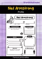 Vorschau - Arbeitsblätter - Neil Armstrong Profile - Famous people (English) - Deckblatt