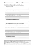 Vorschau - Arbeitsblätter - AB mit Fragen zum Thema "Giacomo Puccini" + Lösungsblatt + Mindmap + Infografik - Deckblatt