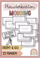 Vorschau - Aufgabenkarten - Mobbing Gesprächskarten / Plauderkärtchen - Deckblatt