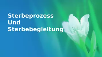 Vorschau - Präsentationen/Tafelbilder - Sterbeprozess und Sterbebegleitung - Deckblatt