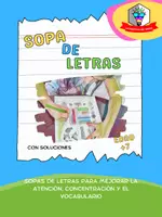 Vista previa - Hojas de trabajo - Sopa de letras para mejorar la atención y concentración - Portada