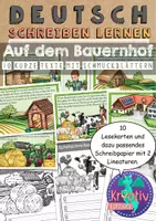 Vorschau - Arbeitsblätter - Abschreibkartei Bauernhof Klasse 2-3 - Deckblatt