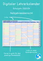 Vorschau - Anderer Materialtyp - Digitaler Lehrerkalender 2023/24 - ST - 7-Stunden-Version - Seite 1