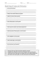 Vorschau - Arbeitsblätter - AB mit Fragen zum Thema "Pyrenäen" + Lösungsblatt + Infografik - Deckblatt
