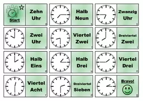 Vorschau - Spiele - 8 Dominos zur Uhrzeit (3-fach differenziert) - Seite 3