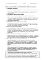 Vorschau - Arbeitsblätter - AB mit Fragen zum Thema "Quarantäne" + Lösungsblatt - Seite 1
