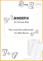 Vorschau - Stationenlernen - Bindefix für School-Kids PLUS und Minus im 20er Raum - Deckblatt