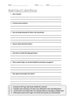Vorschau - Arbeitsblätter - AB mit Fragen zum Thema "Rache" + Lösungsblatt + Infografiken - Deckblatt