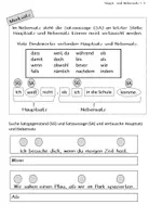 Vorschau - Arbeitsblätter - Arbeitsblätter Hauptsatz und Nebensatz, Satzgegenstand und Satzaussage - Seite 1