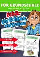 Vorschau - Arbeitsblätter - Ehrlichkeit & Vertrauen – Unsichtbare Brücken im Ethikunterricht bauen - Deckblatt