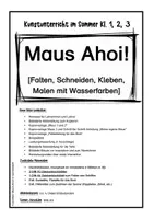 Vorschau - Mal- und Bastelvorlagen - Kunstidee: Maus Ahoi! - Kunstunterricht im Sommer - Grundschule Klasse 1 bis 4 - Seite 3