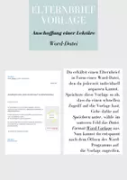 Vorschau - Anderer Materialtyp - Elternbrief Vorlage - Anschaffung einer Lektüre - Deckblatt