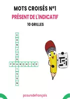 Aperçu - Feuilles d'exercices - Mots croisés n°1 - Présent de l'indicatif - Page de couverture