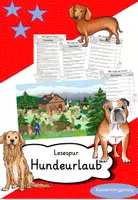 Vorschau - Arbeitsblätter - Materialpaket Lesespuren Hunde (4fach differenziert) - Seite 1