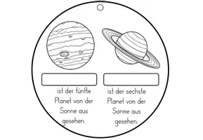 Vorschau - Arbeitsblätter - Planeten / Sonnensystem - 3D Mobile Bastelvorlage - Seite 3