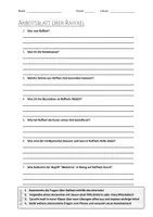 Vorschau - Arbeitsblätter - AB mit Fragen zum Thema "Raffael" + Lösungsblatt + Infografik - Deckblatt