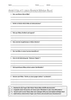 Vorschau - Arbeitsblätter - AB mit Fragen zum Thema "Rainer Maria Rilke" + Lösungsblatt + Infografik - Deckblatt