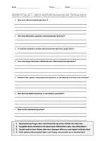 Vorschau - Arbeitsblätter - Lernplakat + AB mit Fragen zum Thema "Rätoromanische Sprachen" + Lösungsblatt + Infografik - Seite 1