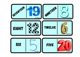 anteprima - Materiale di supporto/inclusione - domino numbers 0-20 in english - Pagina 3