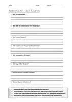 Vorschau - Arbeitsblätter - AB mit Fragen zum Thema "Raupen" + Lösungsblatt - Deckblatt