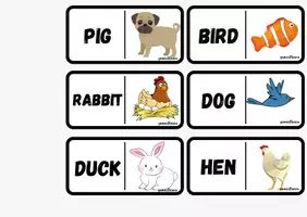 anteprima - Materiale di supporto/inclusione - domino farm animals in english - Pagina 2