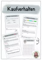 Vorschau - Stundenentwürfe - WBS - "Kaufverhalten" (Kl. 7-9) - Deckblatt