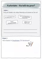 Vorschau - Stundenentwürfe - WBS - "Kaufverhalten" (Kl. 7-9) - Seite 1