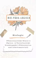 Vorschau - Arbeitsblätter - Stundenmaterial "Pflanzensysteme" Biologie Klasse 5 - Deckblatt