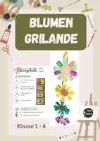 Vorschau - Arbeitsblätter - Blumengirlande, basteln, Sommer, Grundschule - Deckblatt