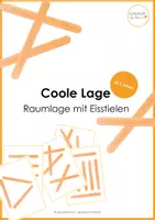 Vorschau - Stationenlernen - Coole Lage - Raumlage mit Eisstielen - Deckblatt