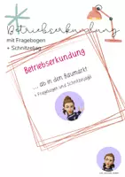 Vorschau - Stundenentwürfe - Betriebserkundung im Baumarkt + Fragebogen+Schnitzeljagd - Deckblatt