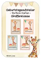 Vorschau - Bildkarten - Materialpaket Giraffenklasse Klassenzimmer/Rituale/Schulstart/Einschulung - Seite 1