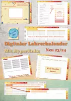 Vorschau - Lehrpläne/Lehrermaterial - Lehrerplaner 2023/24 mit 8 Stunden kariert mit Hyperlinks - Deckblatt