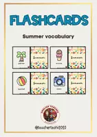 Vista previa - Tarjetas / Manipulativos - Flashcards Summer - Portada