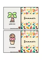 Vista previa - Tarjetas / Manipulativos - Flashcards Summer - página 1