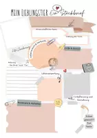 Vorschau - Arbeitsblätter - Lieblingstier-Steckbrief Vorlage (Biologie Sek 1) - Deckblatt
