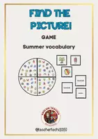 Vista previa - Juegos / Gamificación - FIND THE PICTURE: Summer vocabulary - Portada