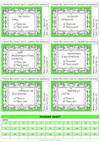 Vorschau - Aufgabenkarten - There is / there are, Task Cards - Seite 3