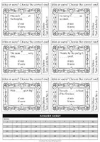 Vorschau - Aufgabenkarten - Was Were Task Cards - Deckblatt