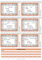 Vorschau - Spiele - English Grammar Task Cards Materialpaket - Deckblatt